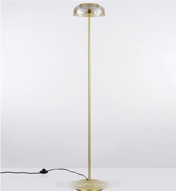 NORDIC GLASS LAMPSHADE LED FLOOR LAMP - led floor lamps