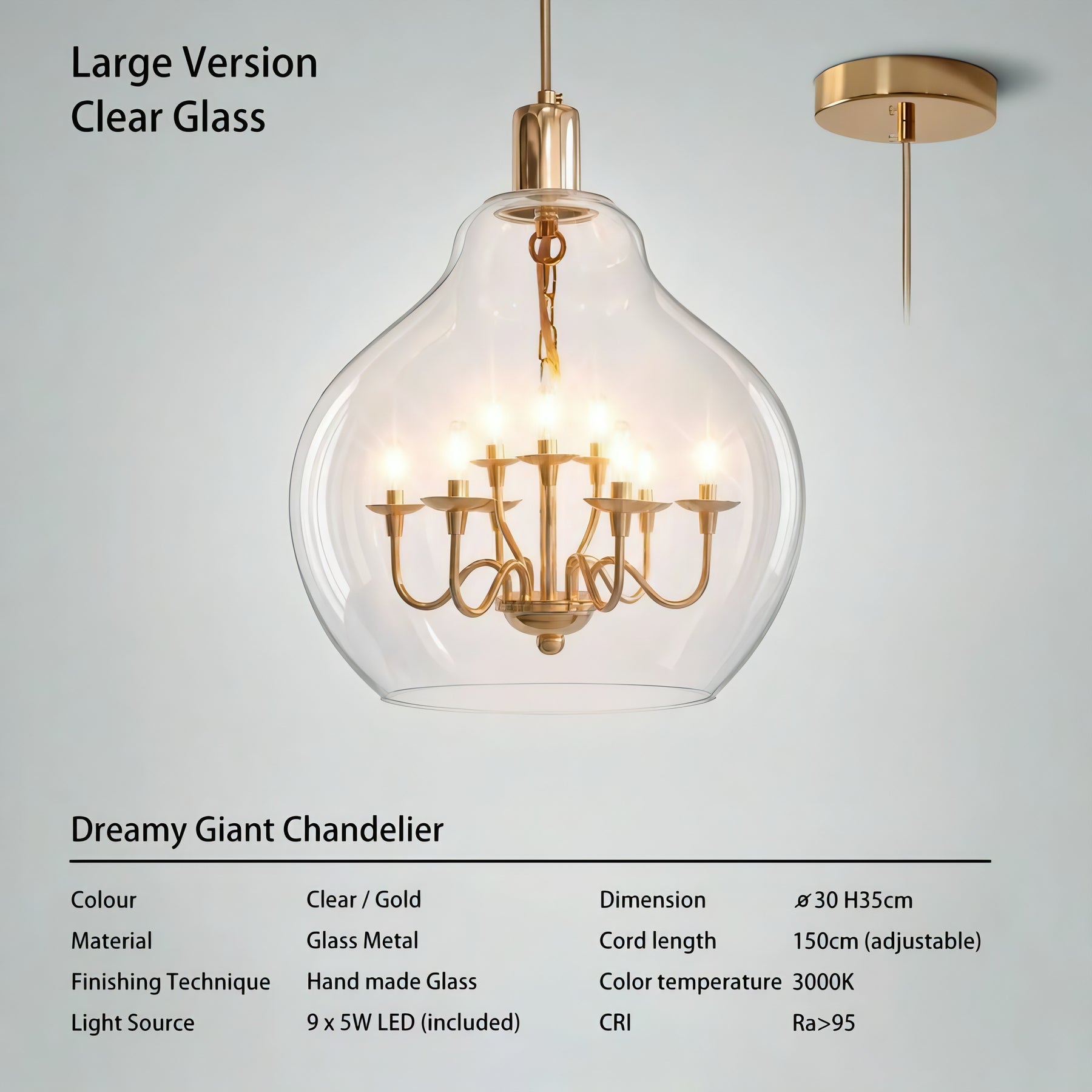 OBSIDIAN CROWN PENDANT LAMP