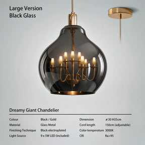 OBSIDIAN CROWN PENDANT LAMP
