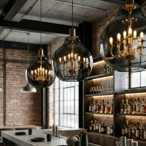 OBSIDIAN CROWN PENDANT LAMP