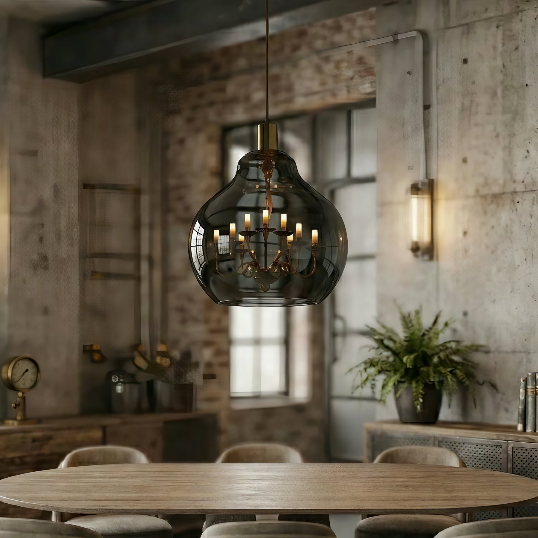 OBSIDIAN CROWN PENDANT LAMP
