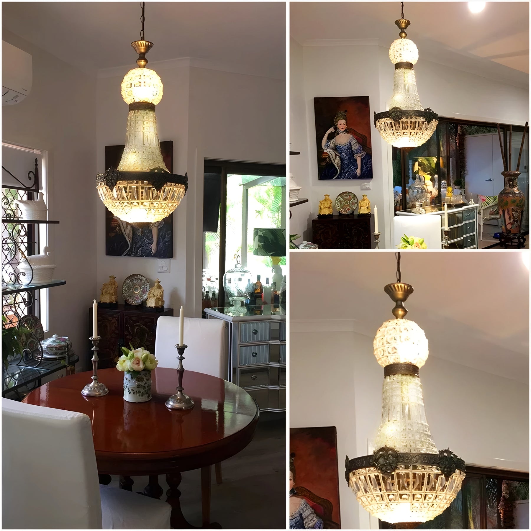 VINTAGE CRYSTAL EUROPEAN LUXURY CHANDELIER