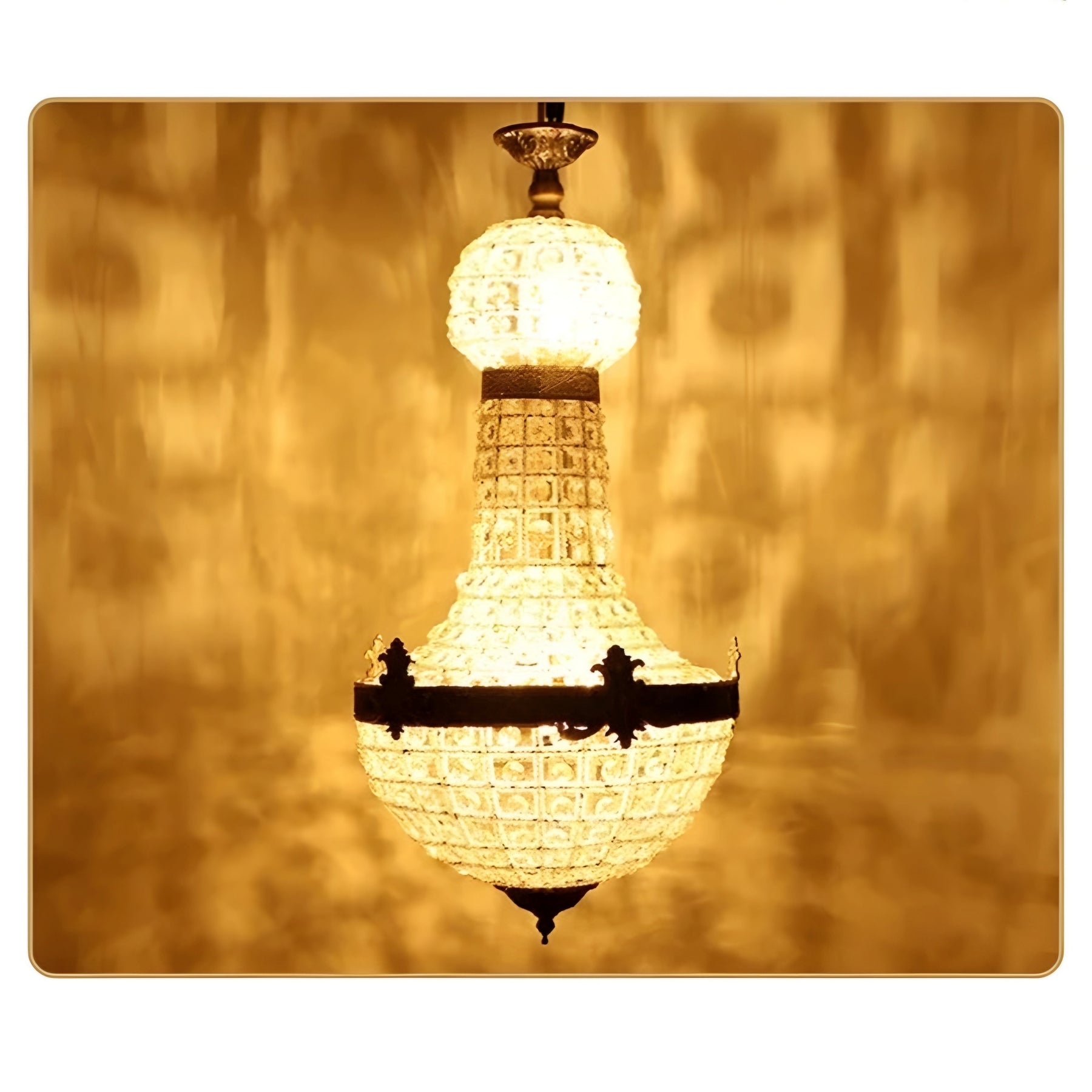 VINTAGE CRYSTAL EUROPEAN LUXURY CHANDELIER