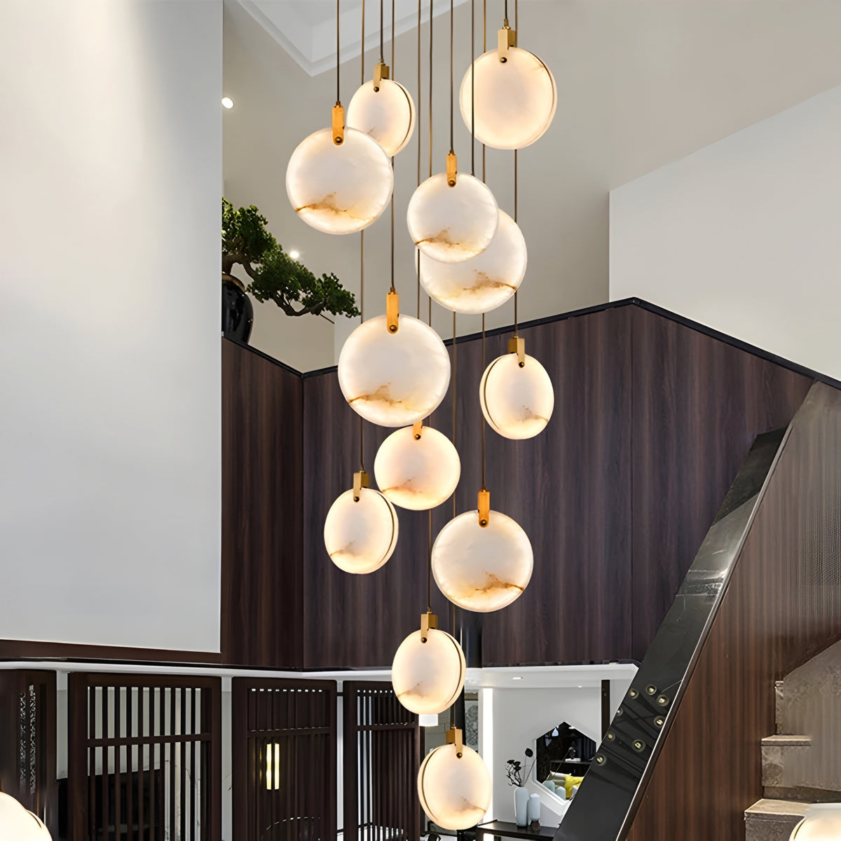 LUXURY VILLA STAIRCASE CHANDELIER