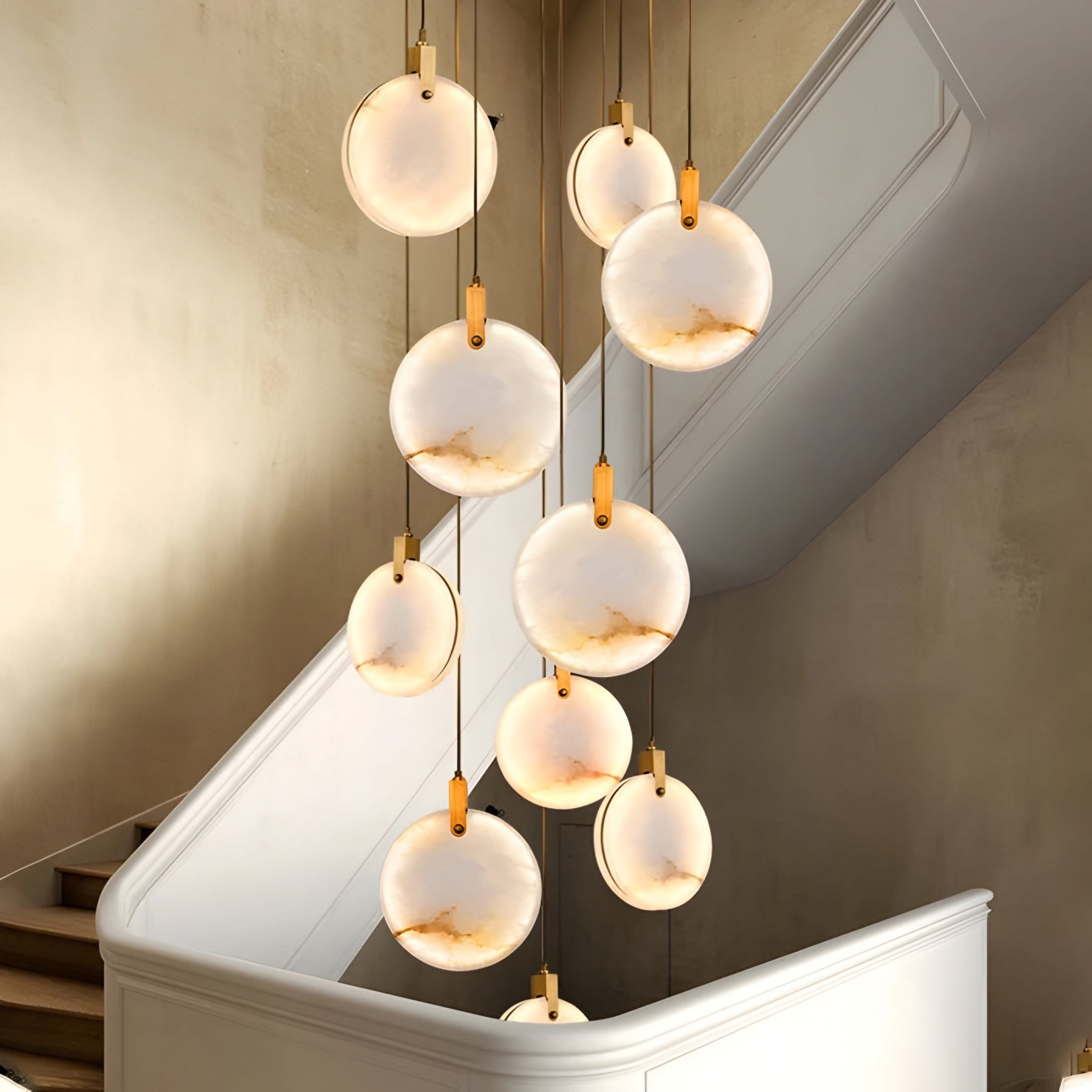 LUXURY VILLA STAIRCASE CHANDELIER