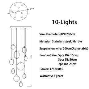 LUXURY VILLA STAIRCASE CHANDELIER