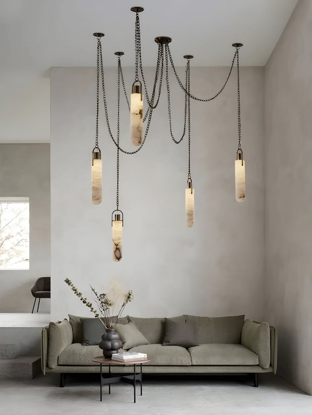 MAEBLE LED HANGING LAMP - GOLD CHANDELIER