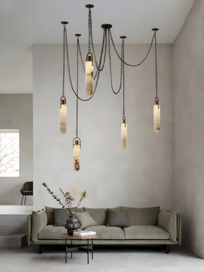 MAEBLE LED HANGING LAMP - GOLD CHANDELIER
