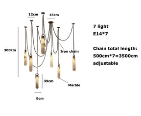 MAEBLE LED HANGING LAMP - GOLD CHANDELIER