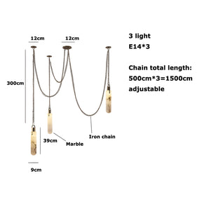 MAEBLE LED HANGING LAMP - GOLD CHANDELIER