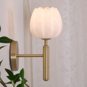 TULIP BRASS SCONCE