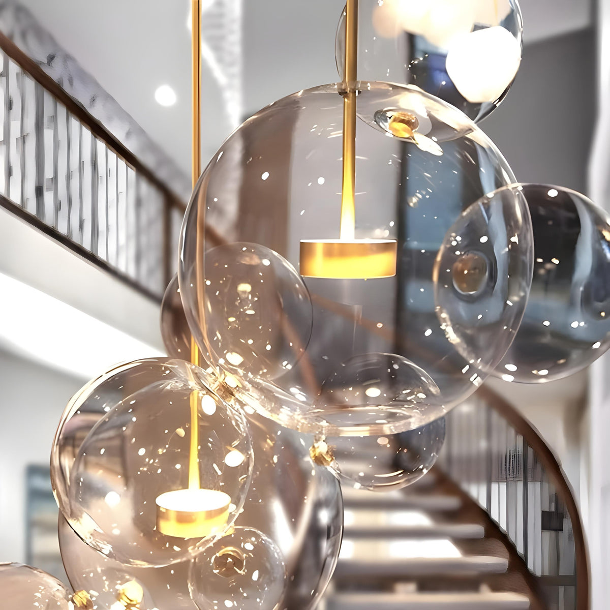 NORDIC GLASS BUBBLE LED PENDANT LAMP