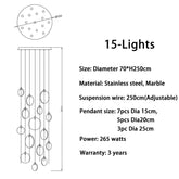 LUXURY VILLA STAIRCASE CHANDELIER