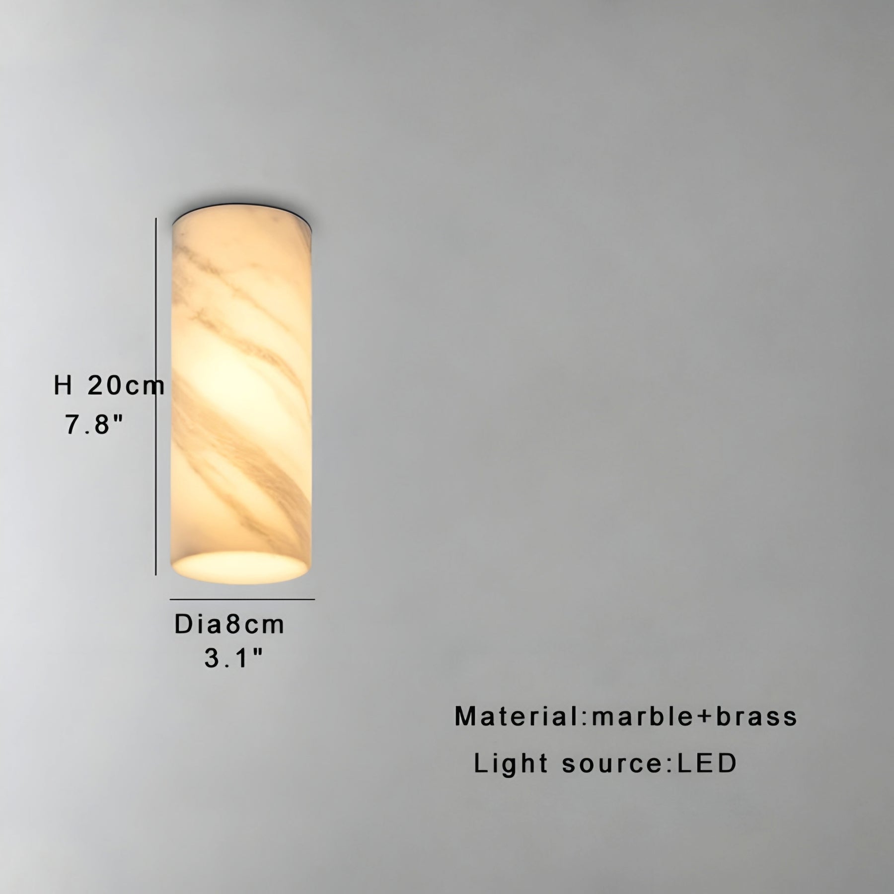MARBLE CYLINDER LED CEILING LAMP