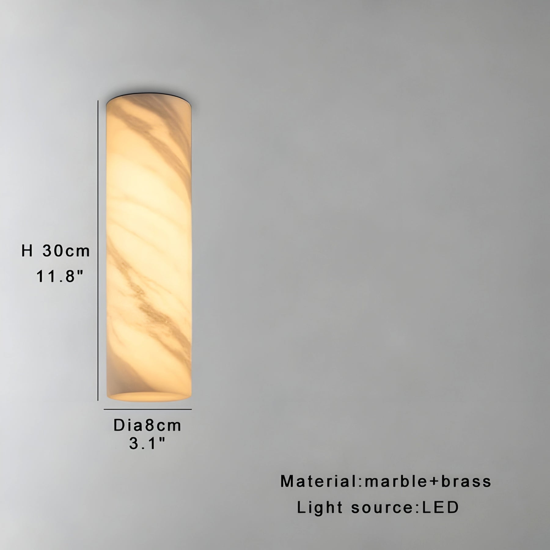 MARBLE CYLINDER LED CEILING LAMP