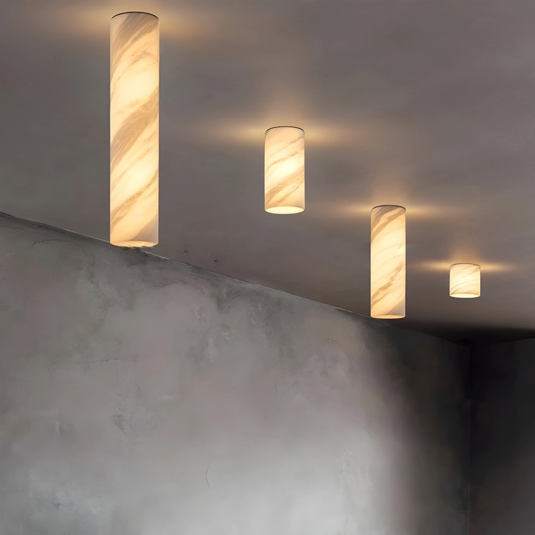 MARBLE CYLINDER LED CEILING LAMP