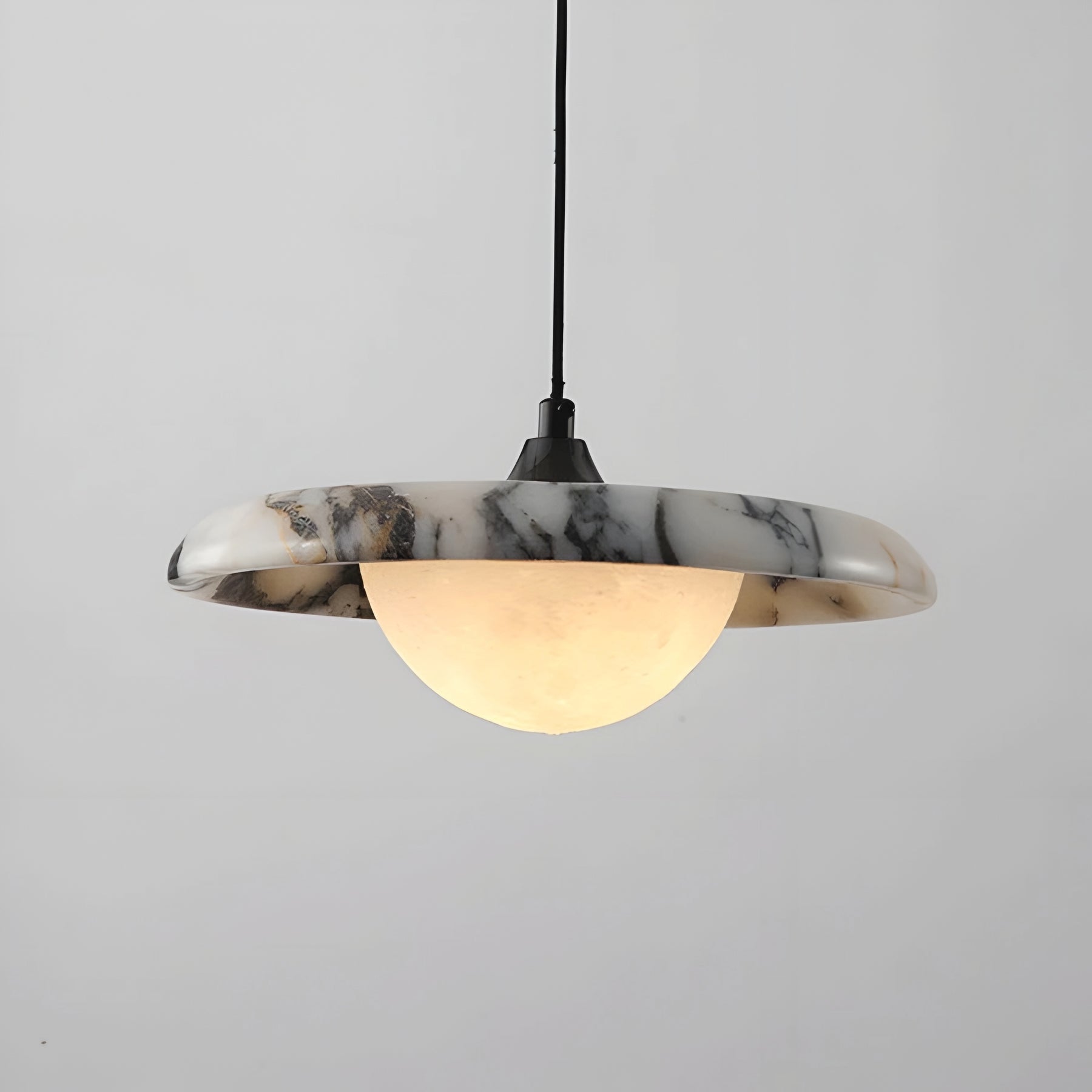 LUXURY BLACK STONE PENDANT LAMP