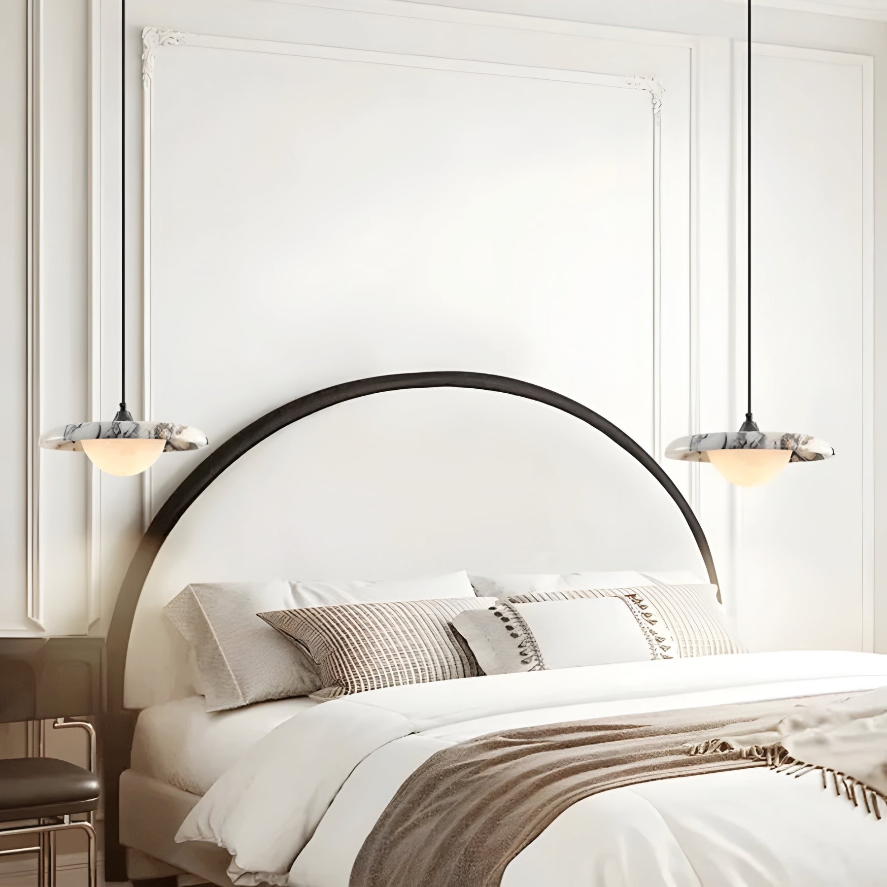 LUXURY BLACK STONE PENDANT LAMP