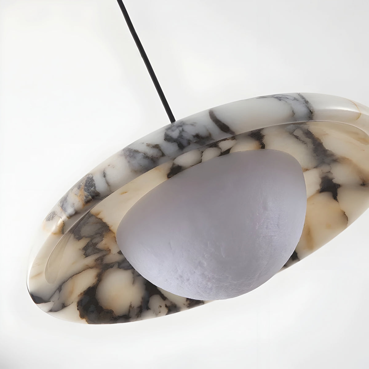 LUXURY BLACK STONE PENDANT LAMP