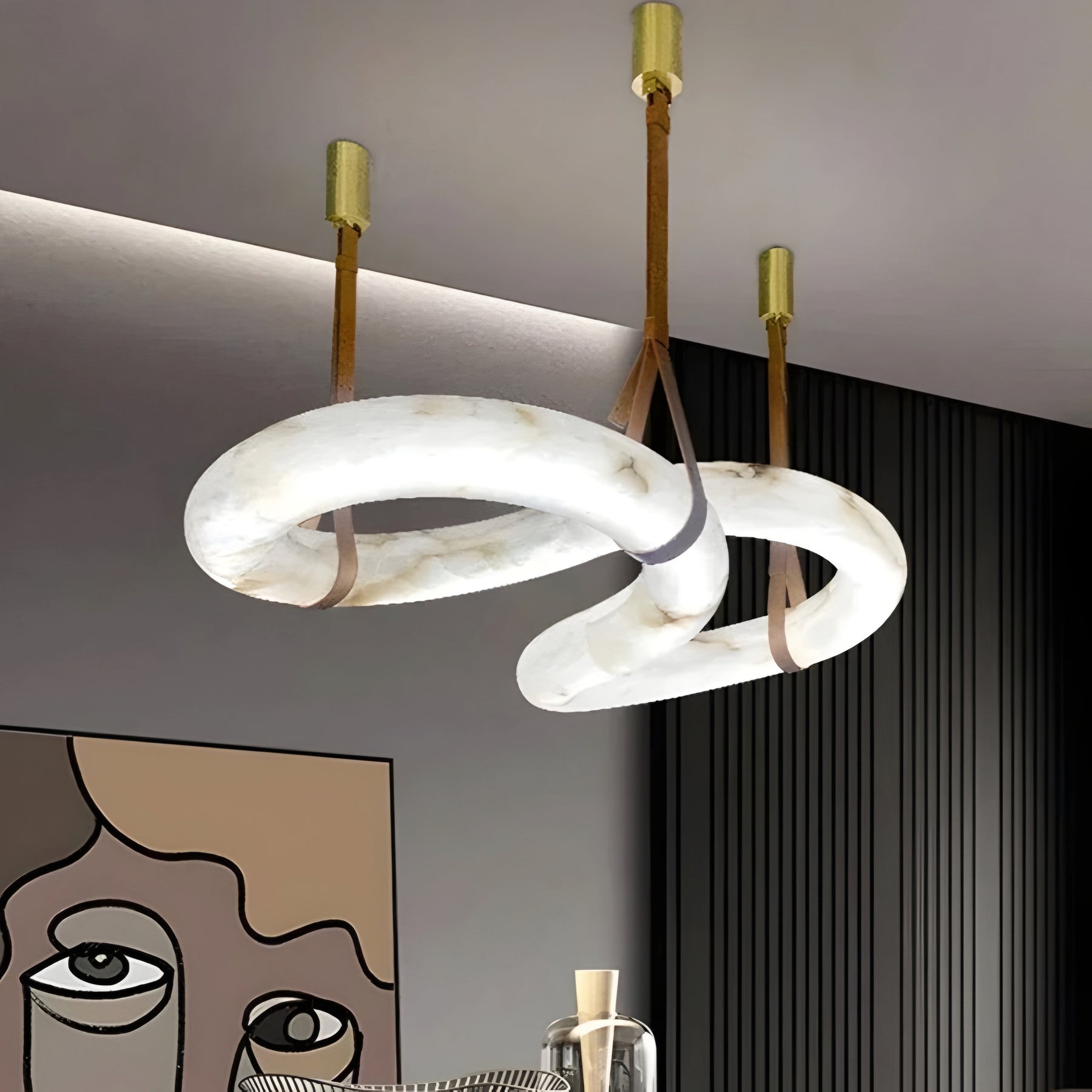 NATURAL MARBLE NORDIC CEILING LAMP