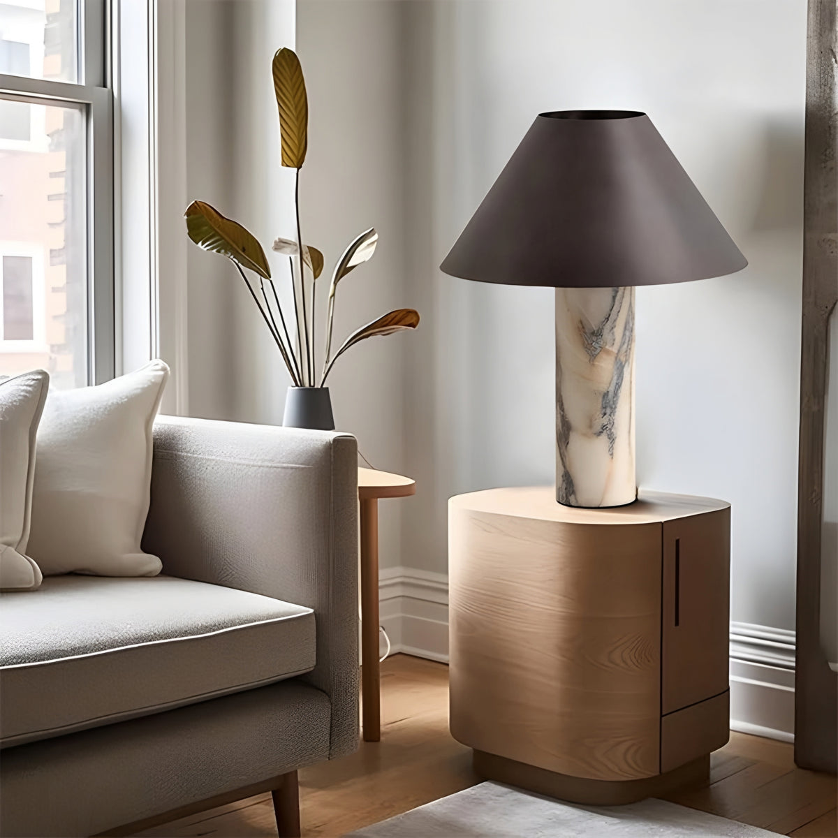 VINTAGE MARBLE TABLE LAMP