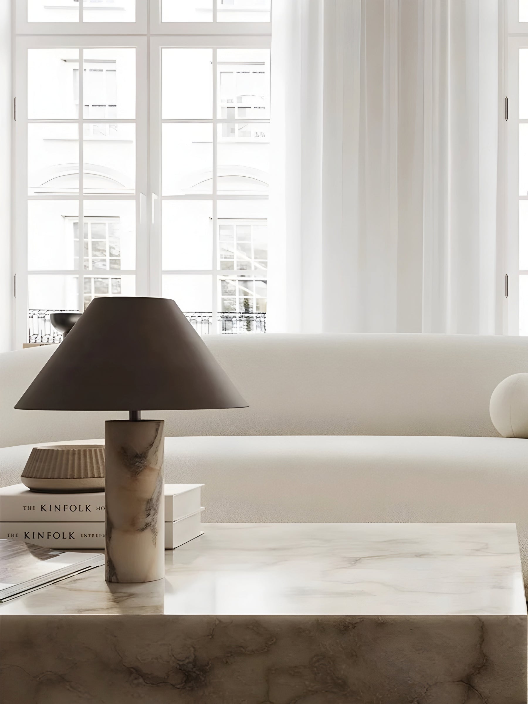 VINTAGE MARBLE TABLE LAMP