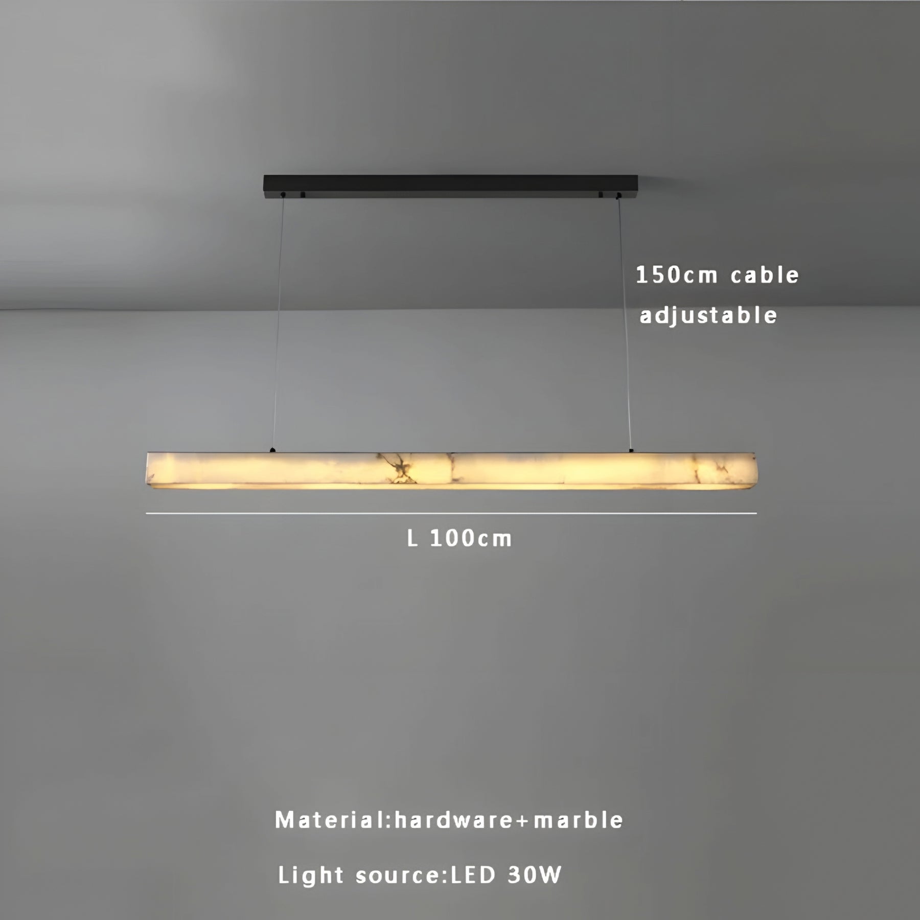 LUMO STONE LINEAR PENDANT LAMP