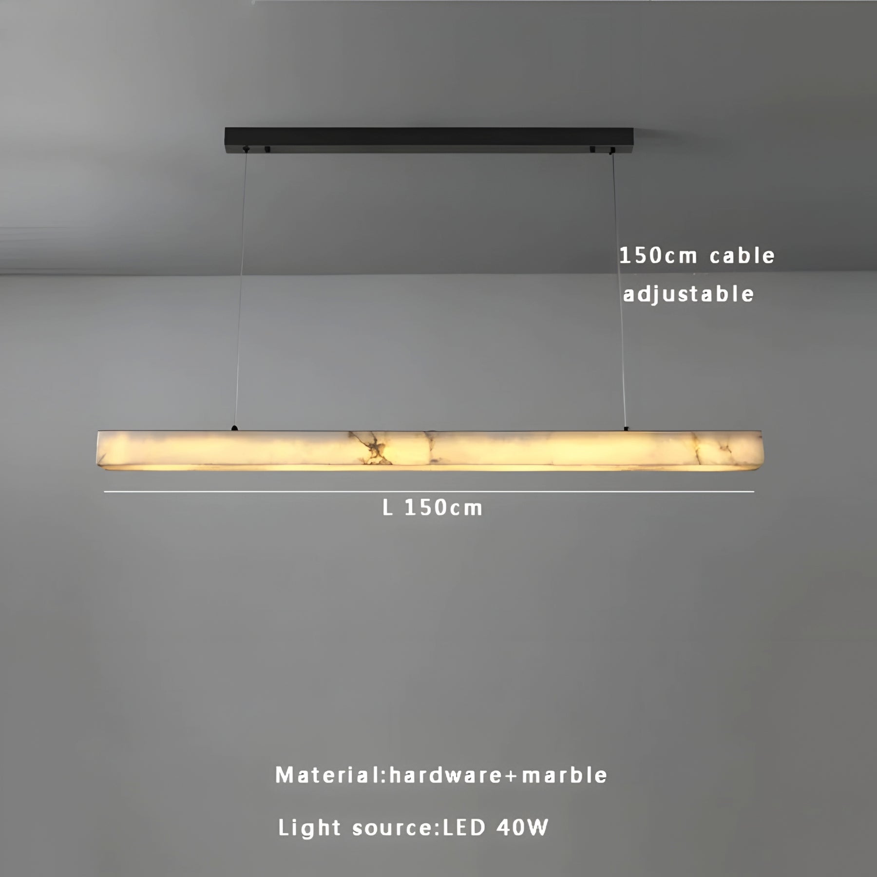 LUMO STONE LINEAR PENDANT LAMP