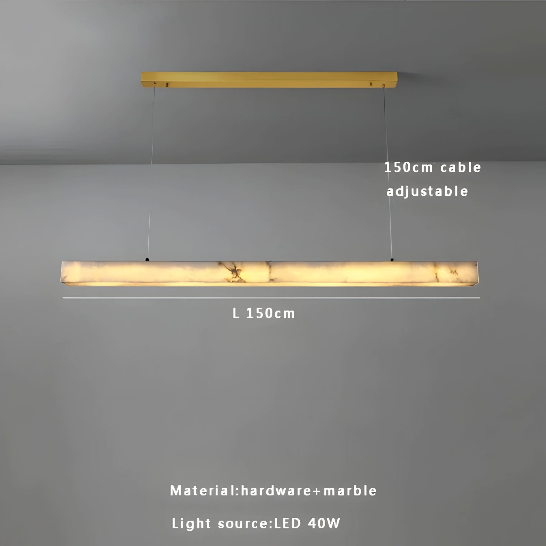 LUMO STONE LINEAR PENDANT LAMP
