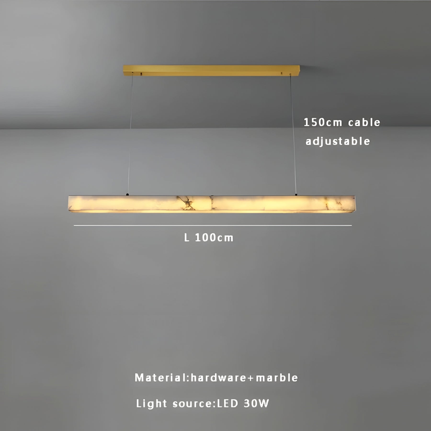 LUMO STONE LINEAR PENDANT LAMP