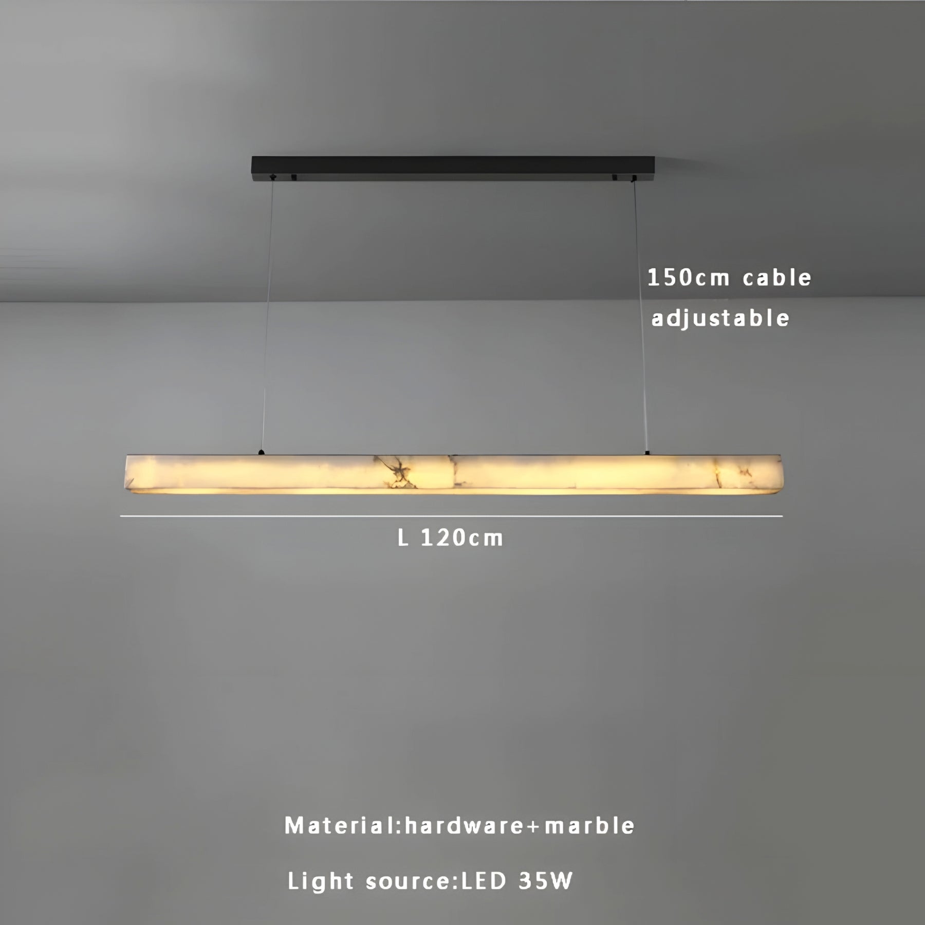 LUMO STONE LINEAR PENDANT LAMP