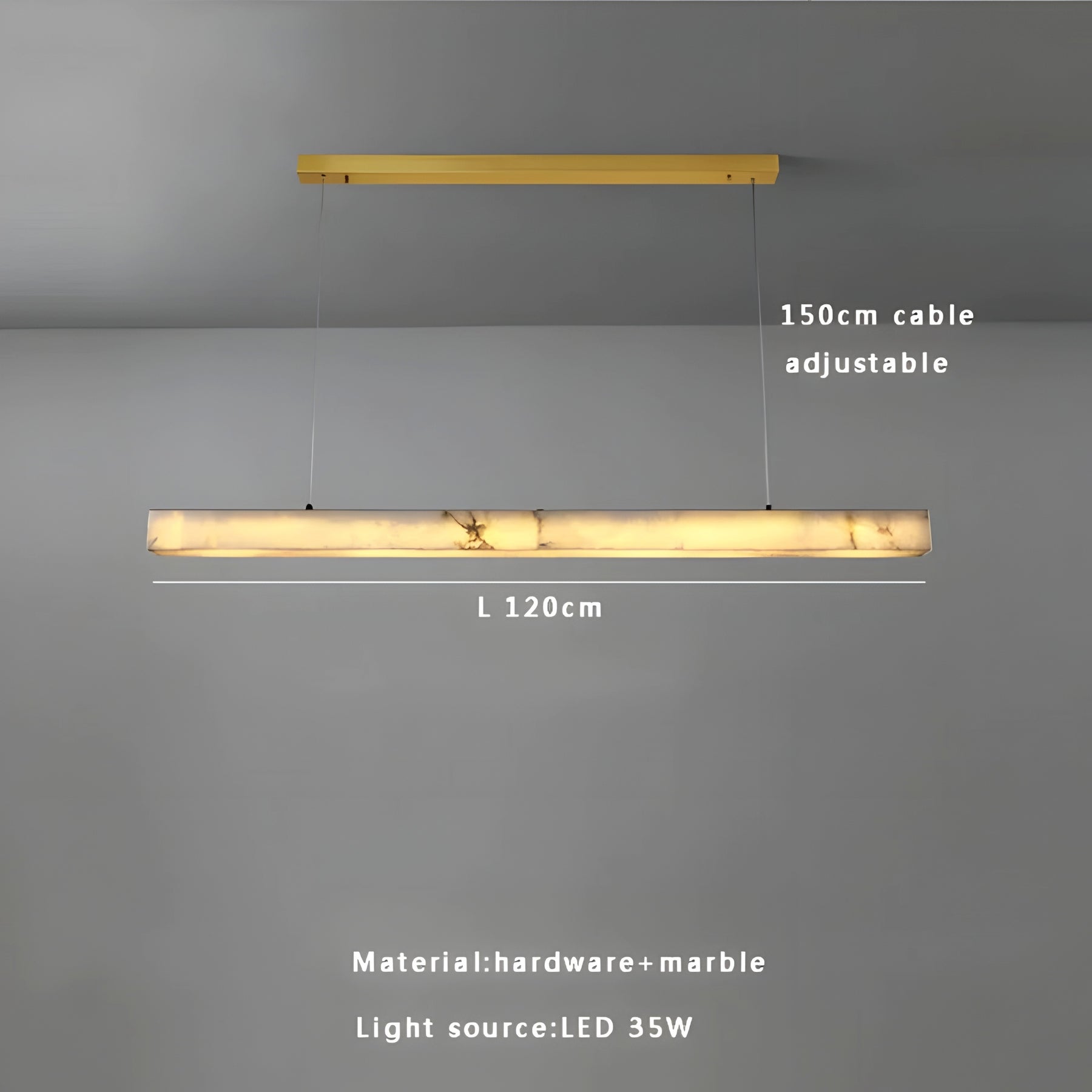 LUMO STONE LINEAR PENDANT LAMP