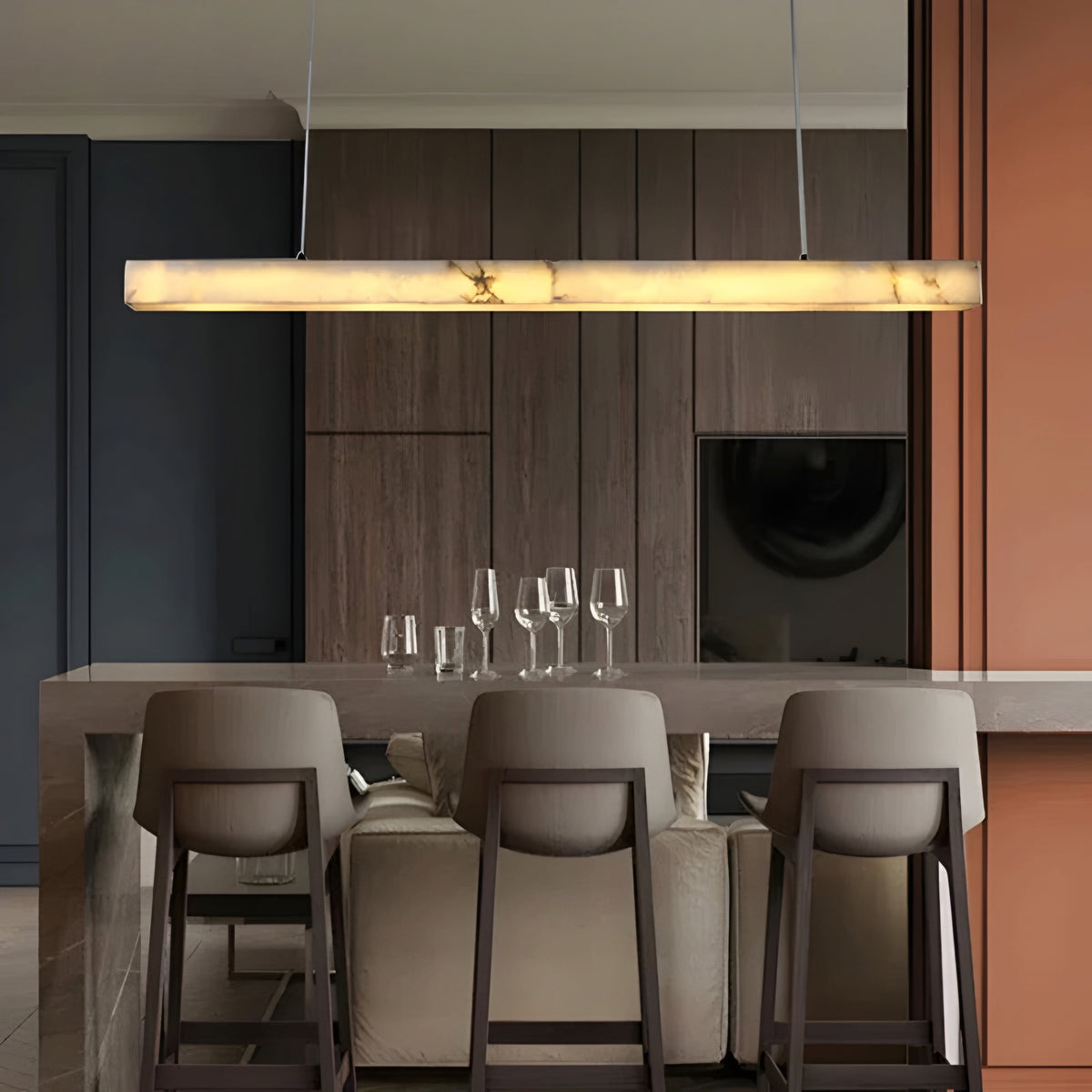 LUMO STONE LINEAR PENDANT LAMP