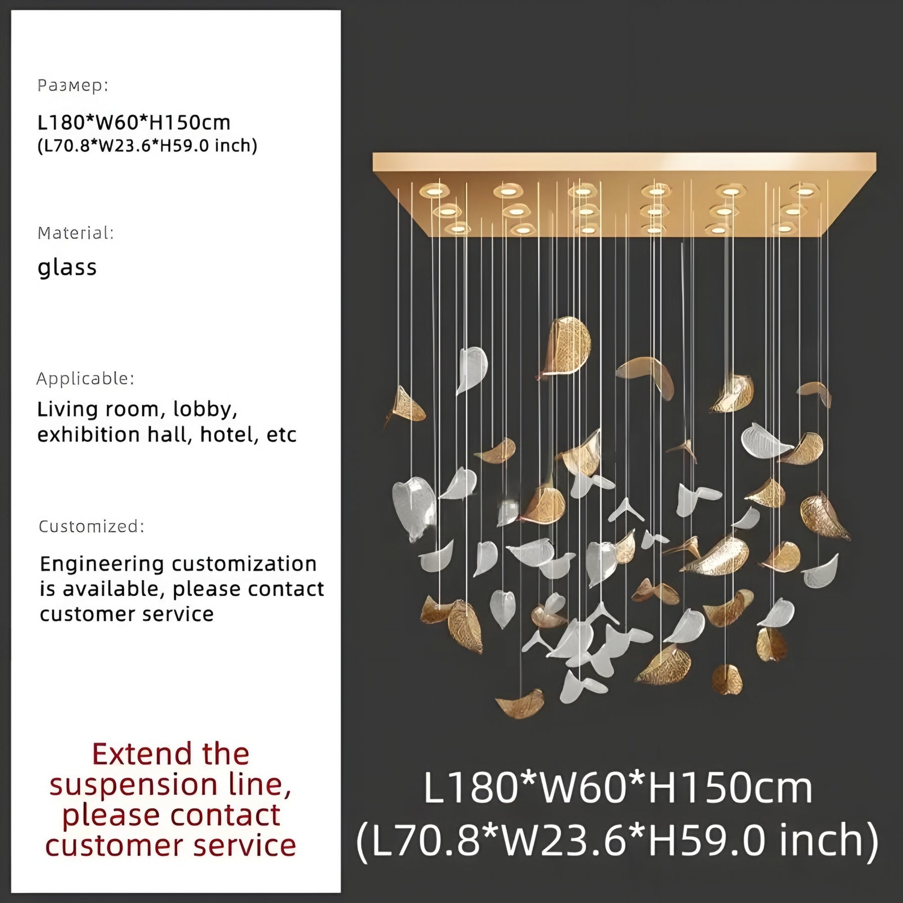 GOLDEN BREEZE CRYSTAL PENDANT LAMP