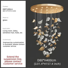 GOLDEN BREEZE CRYSTAL PENDANT LAMP