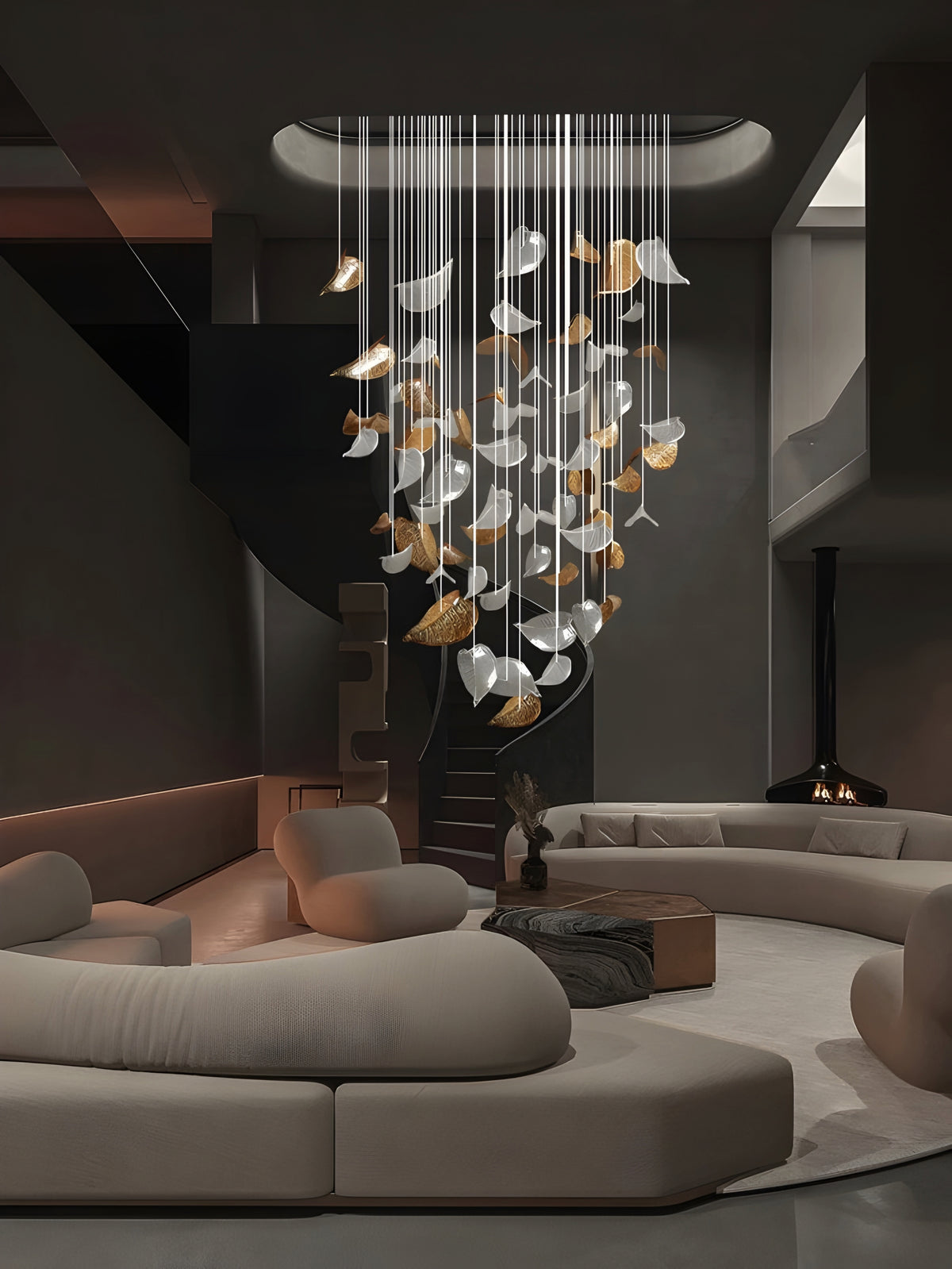 GOLDEN BREEZE CRYSTAL PENDANT LAMP