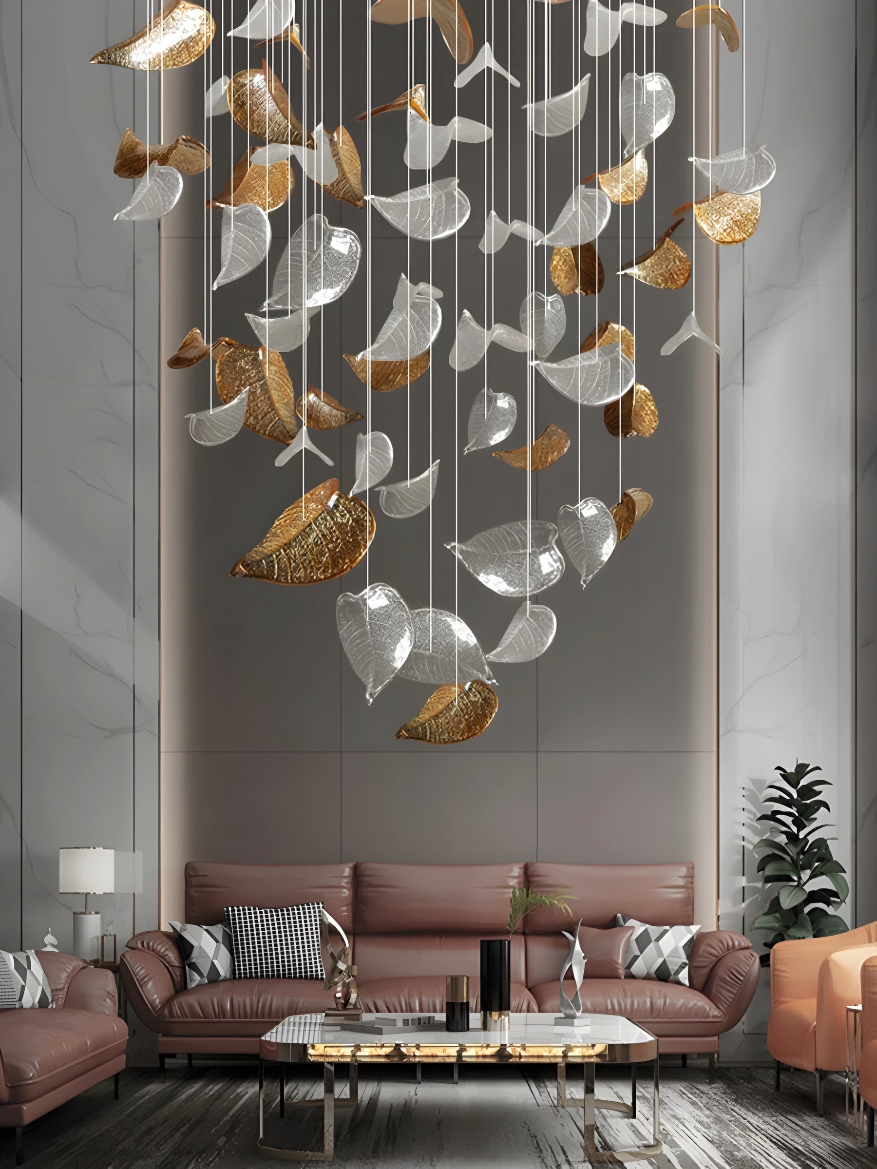 GOLDEN BREEZE CRYSTAL PENDANT LAMP