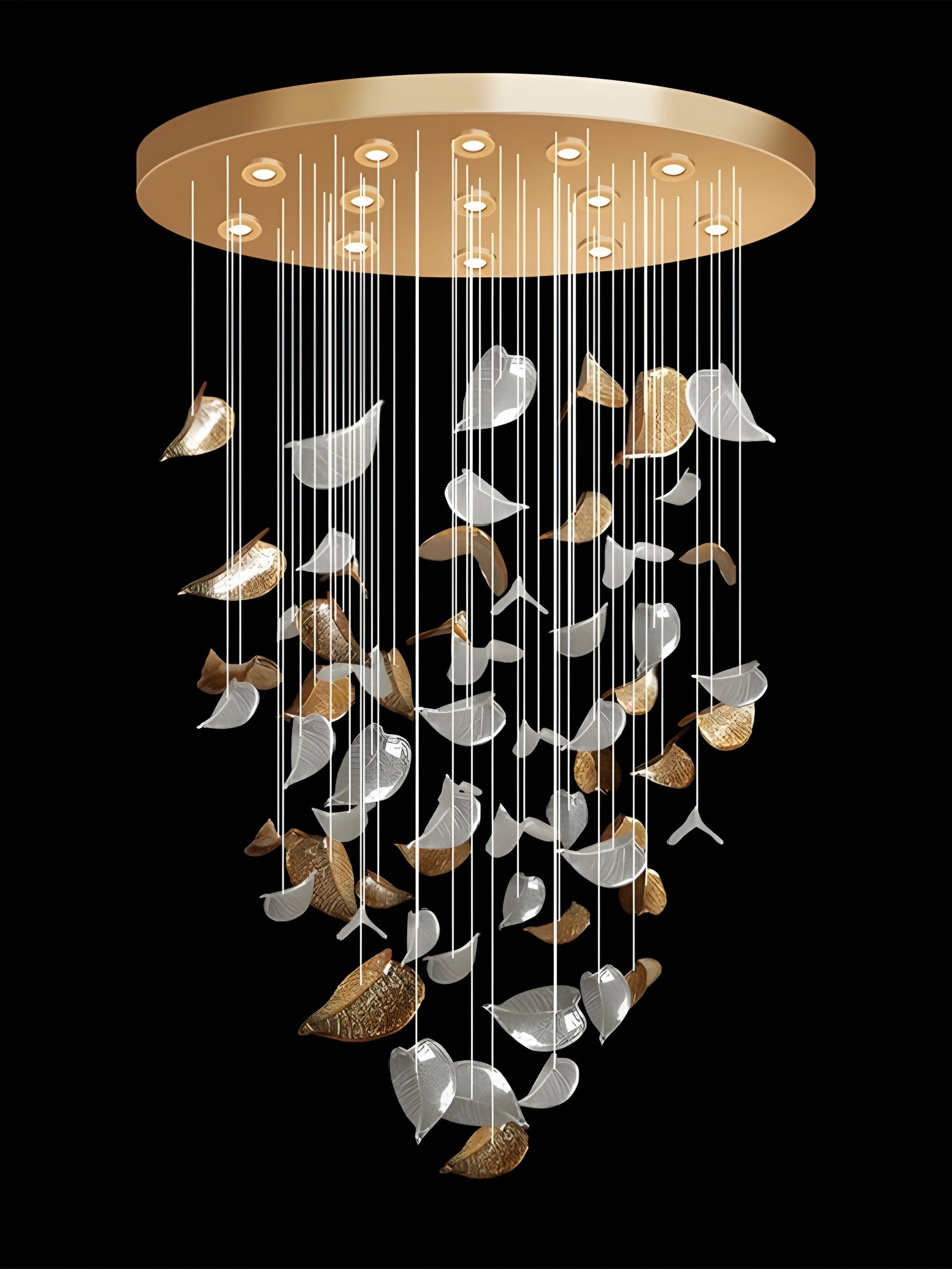 GOLDEN BREEZE CRYSTAL PENDANT LAMP