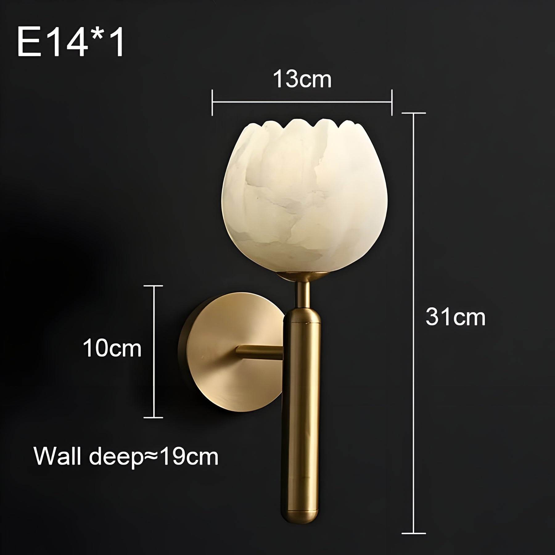 TULIP BRASS SCONCE