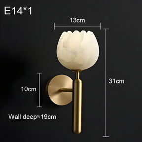 TULIP BRASS SCONCE