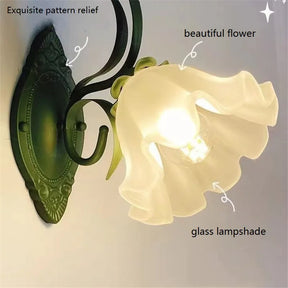 FRENCH PASTORAL FLOWER WALL LAMP