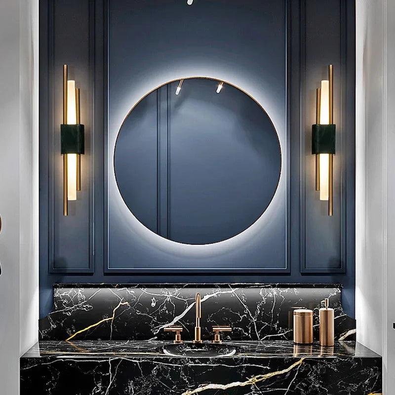 MARBLE CYLINDRICAL TANTO WALL LAMP