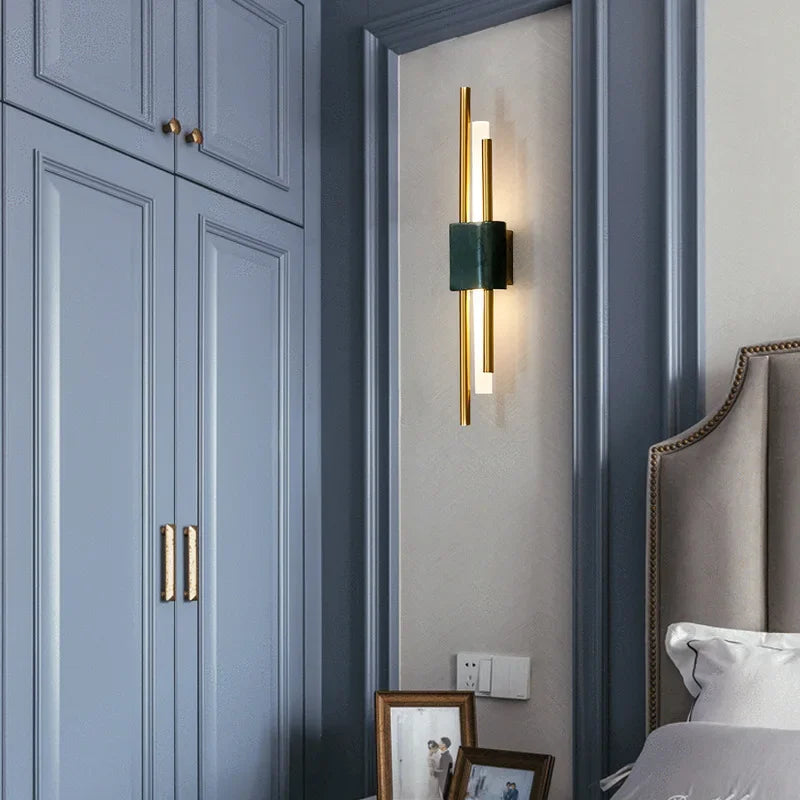 MARBLE CYLINDRICAL TANTO WALL LAMP