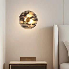 ROUND LUXURY ALABASTER WALL LAMP