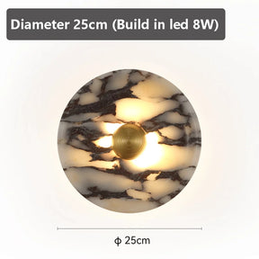 ROUND LUXURY ALABASTER WALL LAMP