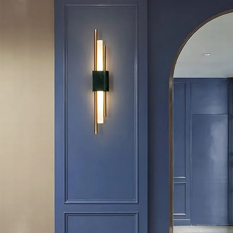 MARBLE CYLINDRICAL TANTO WALL LAMP
