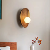 NATURAL CURVED WOODEN WALL LAMP