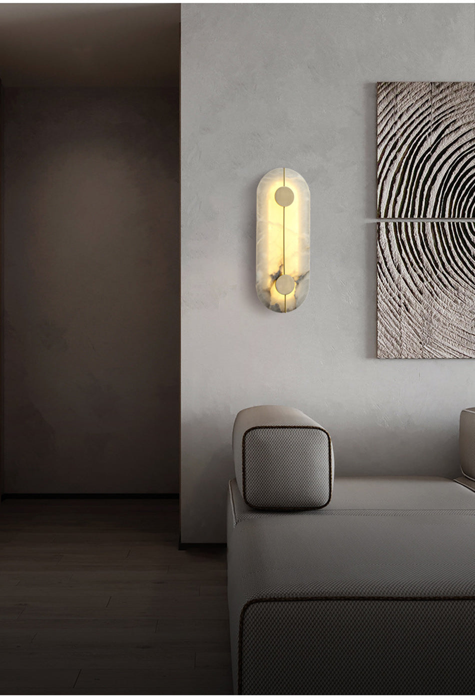 SPANISH MARBLE ALL COPPER WALL LAMP