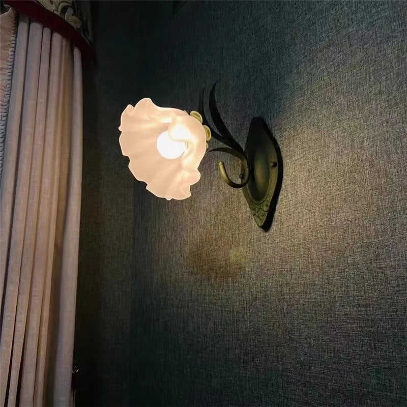 FRENCH PASTORAL FLOWER WALL LAMP