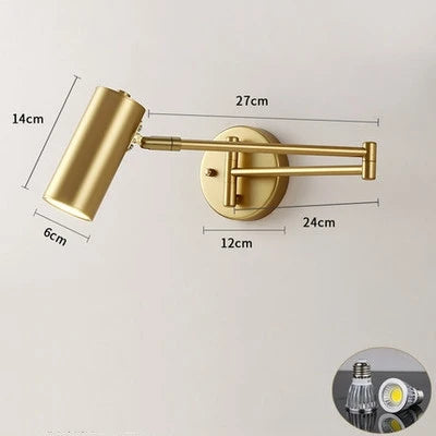 ADJUSTABLE SWING ARM WALL SCONCE